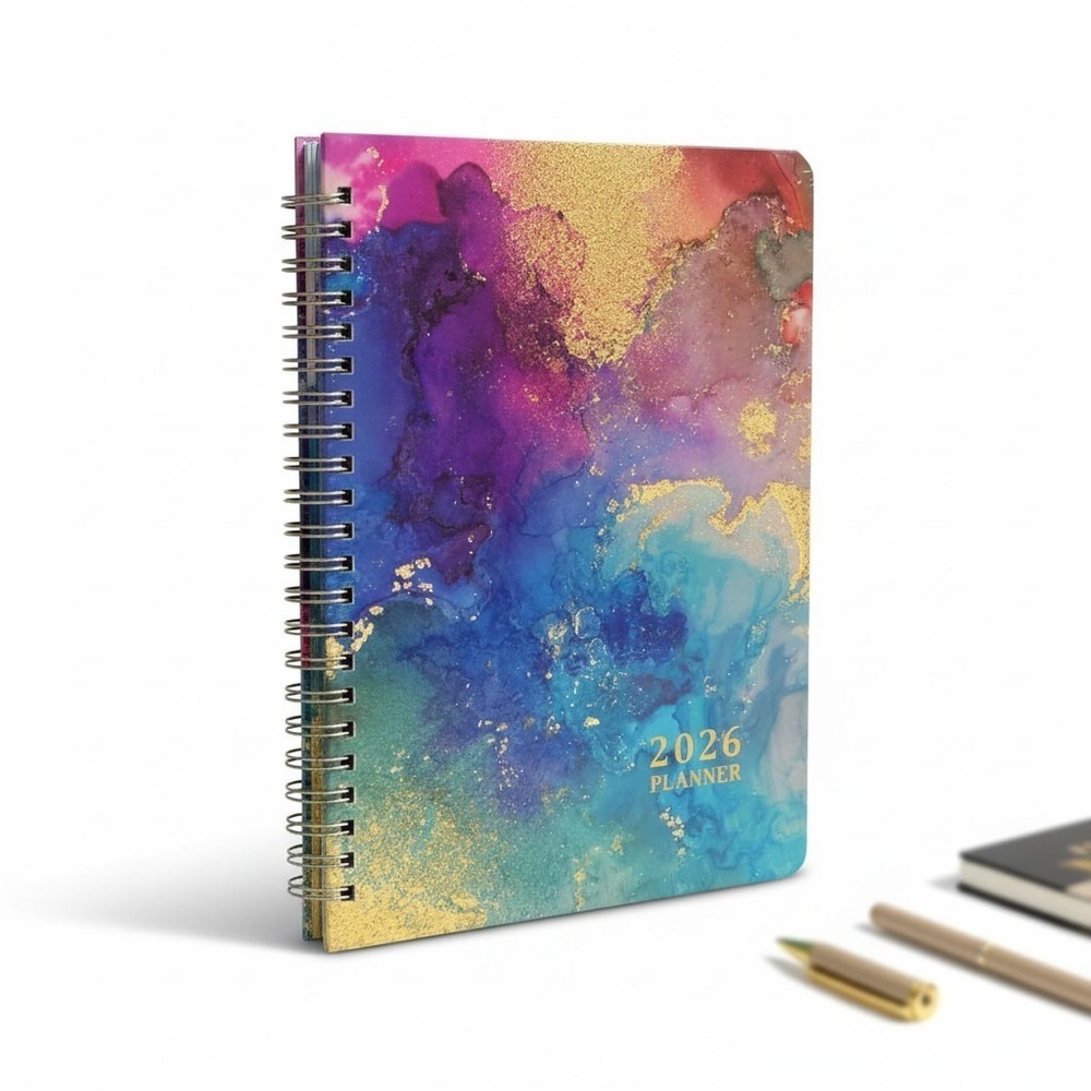2026 Planner,‎ Weekly and Monthly Jan 2026 - Dec 2026 Hardcover 6.3" x 8.5" Gold